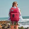 imageG4Free 45L Military Tactical Backpack 3 Day Assault Survival Molle Pack Bug Out Bag Travel Fishing Backpack RucksackRed