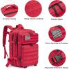 imageG4Free 45L Military Tactical Backpack 3 Day Assault Survival Molle Pack Bug Out Bag Travel Fishing Backpack RucksackRed