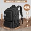 imageG4Free 45L Military Tactical Backpack for Men Large Army Molle Daypack 3 Day Assault Pack Bug Out Bag Hiking RucksackGreenBlack