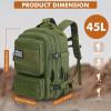 imageG4Free 45L Military Tactical Backpack for Men Large Army Molle Daypack 3 Day Assault Pack Bug Out Bag Hiking RucksackGreenGreen