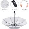 imageG4Free 46 Inch Reflective Travel Umbrella for Rain Large Windproof Auto Open Close Folding Compact Umbrellas Strong Fiberglass Frame for Men WomenPlain