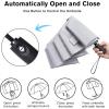 imageG4Free 46 Inch Reflective Travel Umbrella for Rain Large Windproof Auto Open Close Folding Compact Umbrellas Strong Fiberglass Frame for Men WomenPlain