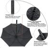 imageG4Free 47546268 Inch Automatic Open Golf Umbrella Oversize Extra Large Double Canopy Vented Windproof Waterproof Stick UmbrellasBlack