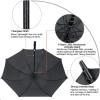 imageG4Free 47546268 Inch Automatic Open Golf Umbrella Oversize Extra Large Double Canopy Vented Windproof Waterproof Stick UmbrellasBlack