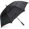 imageG4Free 47546268 Inch Automatic Open Golf Umbrella Oversize Extra Large Double Canopy Vented Windproof Waterproof Stick UmbrellasBlack