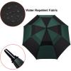imageG4Free 47546268 Inch Automatic Open Golf Umbrella Oversize Extra Large Double Canopy Vented Windproof Waterproof Stick UmbrellasBlackDark Green
