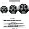 imageG4Free 47546268 Inch Automatic Open Golf Umbrella Oversize Extra Large Double Canopy Vented Windproof Waterproof Stick UmbrellasBlackGray