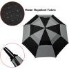imageG4Free 47546268 Inch Automatic Open Golf Umbrella Oversize Extra Large Double Canopy Vented Windproof Waterproof Stick UmbrellasBlackGray