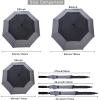 imageG4Free 47546268 Inch Automatic Open Golf Umbrella Oversize Extra Large Double Canopy Vented Windproof Waterproof Stick UmbrellasBlackGrey