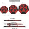 imageG4Free 47546268 Inch Automatic Open Golf Umbrella Oversize Extra Large Double Canopy Vented Windproof Waterproof Stick UmbrellasBlackRed