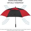 imageG4Free 47546268 Inch Automatic Open Golf Umbrella Oversize Extra Large Double Canopy Vented Windproof Waterproof Stick UmbrellasBlackRed