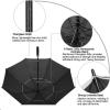 imageG4Free 47546268 Inch Automatic Open Golf Umbrella Oversize Extra Large Double Canopy Vented Windproof Waterproof Stick UmbrellasBlackReflective Stripe
