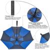 imageG4Free 47546268 Inch Automatic Open Golf Umbrella Oversize Extra Large Double Canopy Vented Windproof Waterproof Stick UmbrellasDark BlueSapphire