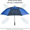 imageG4Free 47546268 Inch Automatic Open Golf Umbrella Oversize Extra Large Double Canopy Vented Windproof Waterproof Stick UmbrellasDark BlueSapphire