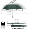 imageG4Free 47546268 Inch Automatic Open Golf Umbrella Oversize Extra Large Double Canopy Vented Windproof Waterproof Stick UmbrellasDark Green