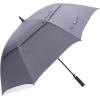 imageG4Free 47546268 Inch Automatic Open Golf Umbrella Oversize Extra Large Double Canopy Vented Windproof Waterproof Stick UmbrellasGrey
