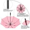 imageG4Free 47546268 Inch Automatic Open Golf Umbrella Oversize Extra Large Double Canopy Vented Windproof Waterproof Stick UmbrellasLight Pink