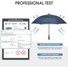 imageG4Free 47546268 Inch Automatic Open Golf Umbrella Oversize Extra Large Double Canopy Vented Windproof Waterproof Stick UmbrellasNavy BlueReflective Stripe