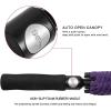 imageG4Free 47546268 Inch Automatic Open Golf Umbrella Oversize Extra Large Double Canopy Vented Windproof Waterproof Stick UmbrellasPurple
