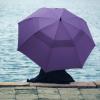 imageG4Free 47546268 Inch Automatic Open Golf Umbrella Oversize Extra Large Double Canopy Vented Windproof Waterproof Stick UmbrellasPurple
