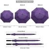 imageG4Free 47546268 Inch Automatic Open Golf Umbrella Oversize Extra Large Double Canopy Vented Windproof Waterproof Stick UmbrellasPurple