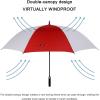 imageG4Free 47546268 Inch Automatic Open Golf Umbrella Oversize Extra Large Double Canopy Vented Windproof Waterproof Stick UmbrellasRedWhite