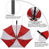 imageG4Free 47546268 Inch Automatic Open Golf Umbrella Oversize Extra Large Double Canopy Vented Windproof Waterproof Stick UmbrellasRedWhite