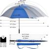 imageG4Free 47546268 Inch Automatic Open Golf Umbrella Oversize Extra Large Double Canopy Vented Windproof Waterproof Stick UmbrellasSapphireGray