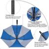 imageG4Free 47546268 Inch Automatic Open Golf Umbrella Oversize Extra Large Double Canopy Vented Windproof Waterproof Stick UmbrellasSapphireGray
