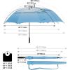 imageG4Free 47546268 Inch Automatic Open Golf Umbrella Oversize Extra Large Double Canopy Vented Windproof Waterproof Stick UmbrellasSky Blue