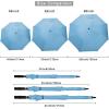 imageG4Free 47546268 Inch Automatic Open Golf Umbrella Oversize Extra Large Double Canopy Vented Windproof Waterproof Stick UmbrellasSky Blue