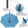 imageG4Free 47546268 Inch Automatic Open Golf Umbrella Oversize Extra Large Double Canopy Vented Windproof Waterproof Stick UmbrellasSky Blue