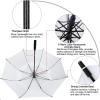 imageG4Free 47546268 Inch Automatic Open Golf Umbrella Oversize Extra Large Double Canopy Vented Windproof Waterproof Stick UmbrellasWhite