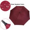 imageG4Free 47546268 Inch Automatic Open Golf Umbrella Oversize Extra Large Double Canopy Vented Windproof Waterproof Stick UmbrellasWine Red