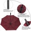 imageG4Free 47546268 Inch Automatic Open Golf Umbrella Oversize Extra Large Double Canopy Vented Windproof Waterproof Stick UmbrellasWine Red