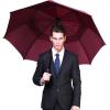 imageG4Free 47546268 Inch Automatic Open Golf Umbrella Oversize Extra Large Double Canopy Vented Windproof Waterproof Stick UmbrellasWine Red