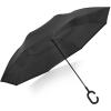 imageG4Free 4862 Inch Large Inverted Reverse Umbrella with CShaped Handle Windproof Double Layer Upside Down Car Rain Umbrellas for Men WomenBlack