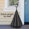 imageG4Free 4862 Inch Large Inverted Reverse Umbrella with CShaped Handle Windproof Double Layer Upside Down Car Rain Umbrellas for Men WomenBlack