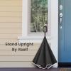 imageG4Free 4862 Inch Large Inverted Reverse Umbrella with CShaped Handle Windproof Double Layer Upside Down Car Rain Umbrellas for Men WomenBlack with Reflective Stripe