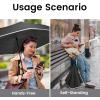 imageG4Free 4862 Inch Large Inverted Reverse Umbrella with CShaped Handle Windproof Double Layer Upside Down Car Rain Umbrellas for Men WomenBlack with Reflective Stripe