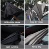 imageG4Free 4862 Inch Large Inverted Reverse Umbrella with CShaped Handle Windproof Double Layer Upside Down Car Rain Umbrellas for Men WomenGrey