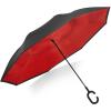 imageG4Free 4862 Inch Large Inverted Reverse Umbrella with CShaped Handle Windproof Double Layer Upside Down Car Rain Umbrellas for Men WomenRed