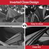 imageG4Free 4862 Inch Large Inverted Reverse Umbrella with CShaped Handle Windproof Double Layer Upside Down Car Rain Umbrellas for Men WomenRed