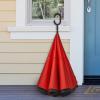imageG4Free 4862 Inch Large Inverted Reverse Umbrella with CShaped Handle Windproof Double Layer Upside Down Car Rain Umbrellas for Men WomenRed
