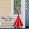 imageG4Free 4862 Inch Large Inverted Reverse Umbrella with CShaped Handle Windproof Double Layer Upside Down Car Rain Umbrellas for Men WomenRed with Reflective Stripe