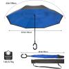imageG4Free 4862 Inch Large Inverted Reverse Umbrella with CShaped Handle Windproof Double Layer Upside Down Car Rain Umbrellas for Men WomenRoyal Blue