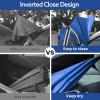 imageG4Free 4862 Inch Large Inverted Reverse Umbrella with CShaped Handle Windproof Double Layer Upside Down Car Rain Umbrellas for Men WomenRoyal Blue