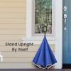 imageG4Free 4862 Inch Large Inverted Reverse Umbrella with CShaped Handle Windproof Double Layer Upside Down Car Rain Umbrellas for Men WomenRoyal Blue with Reflective Stripe