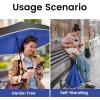 imageG4Free 4862 Inch Large Inverted Reverse Umbrella with CShaped Handle Windproof Double Layer Upside Down Car Rain Umbrellas for Men WomenRoyal Blue with Reflective Stripe