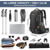 imageG4Free 50L Hiking Backpack Waterproof Daypack Outdoor Camping Climbing Backpack with Rain Cover for Men WomenBlack01